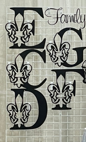 Monogram Fleur De Lis letter